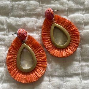 J Crew Pink and Orange Earrings